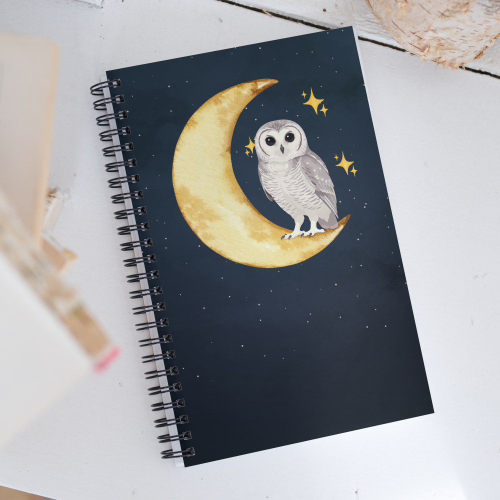 Celestial Owl Spiral Notebook