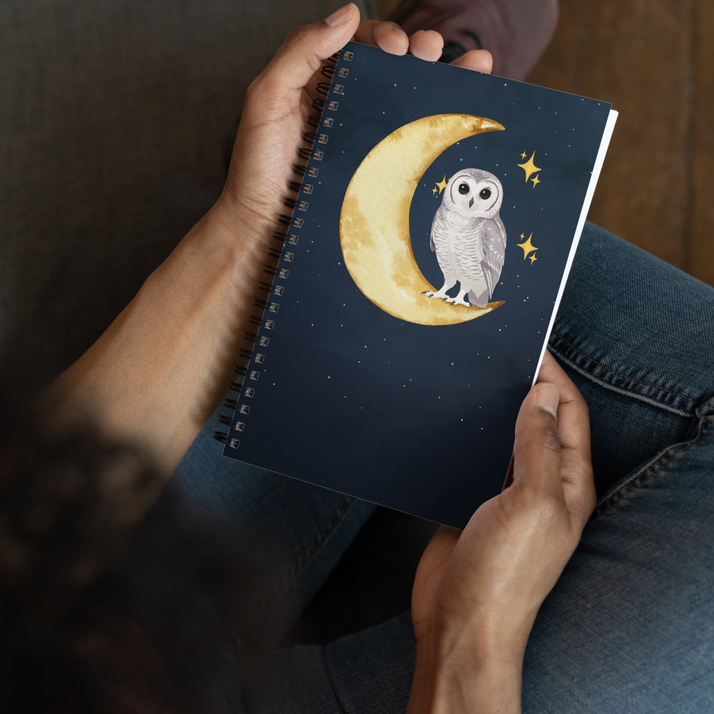 Celestial Owl Spiral Notebook